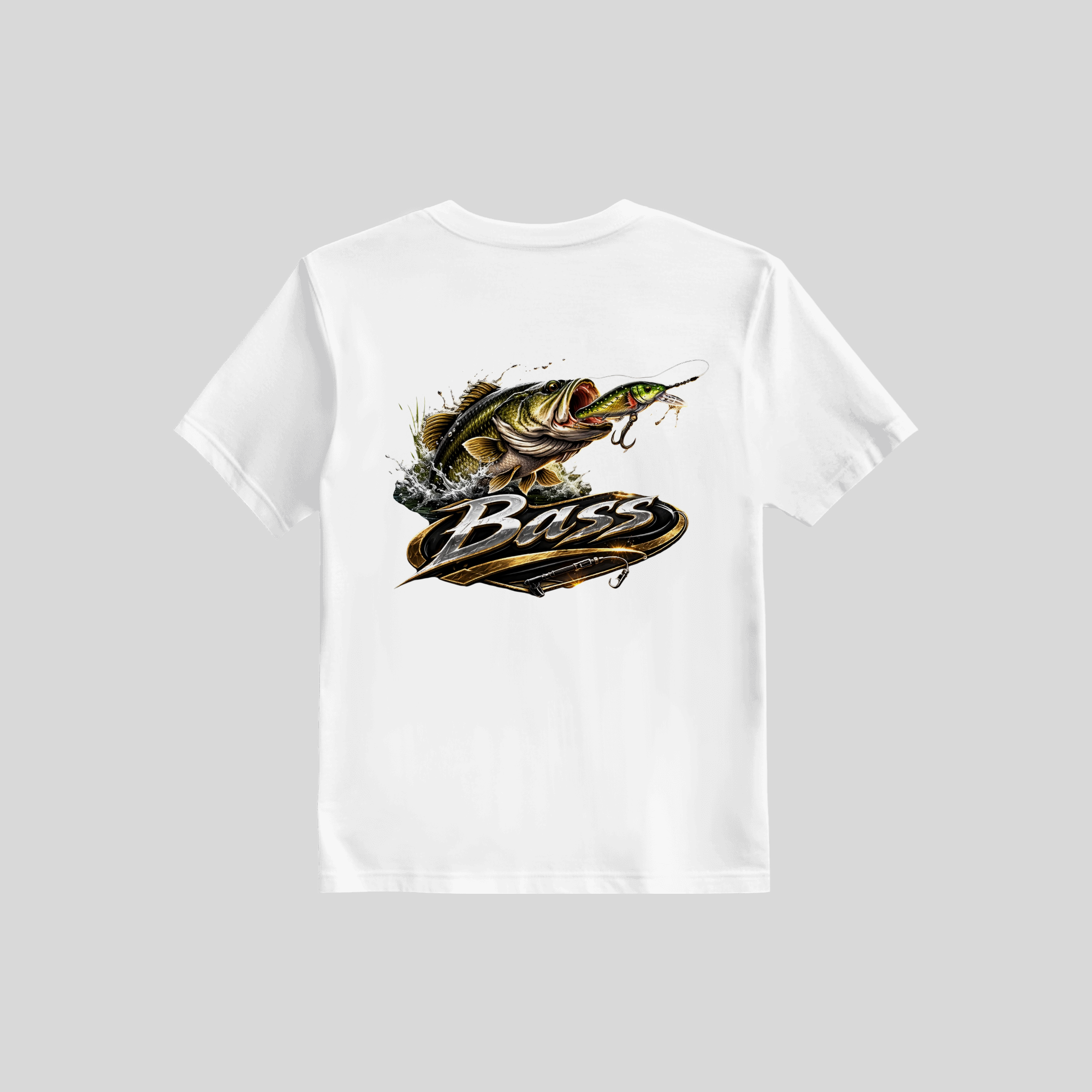 white bass fishing shirt